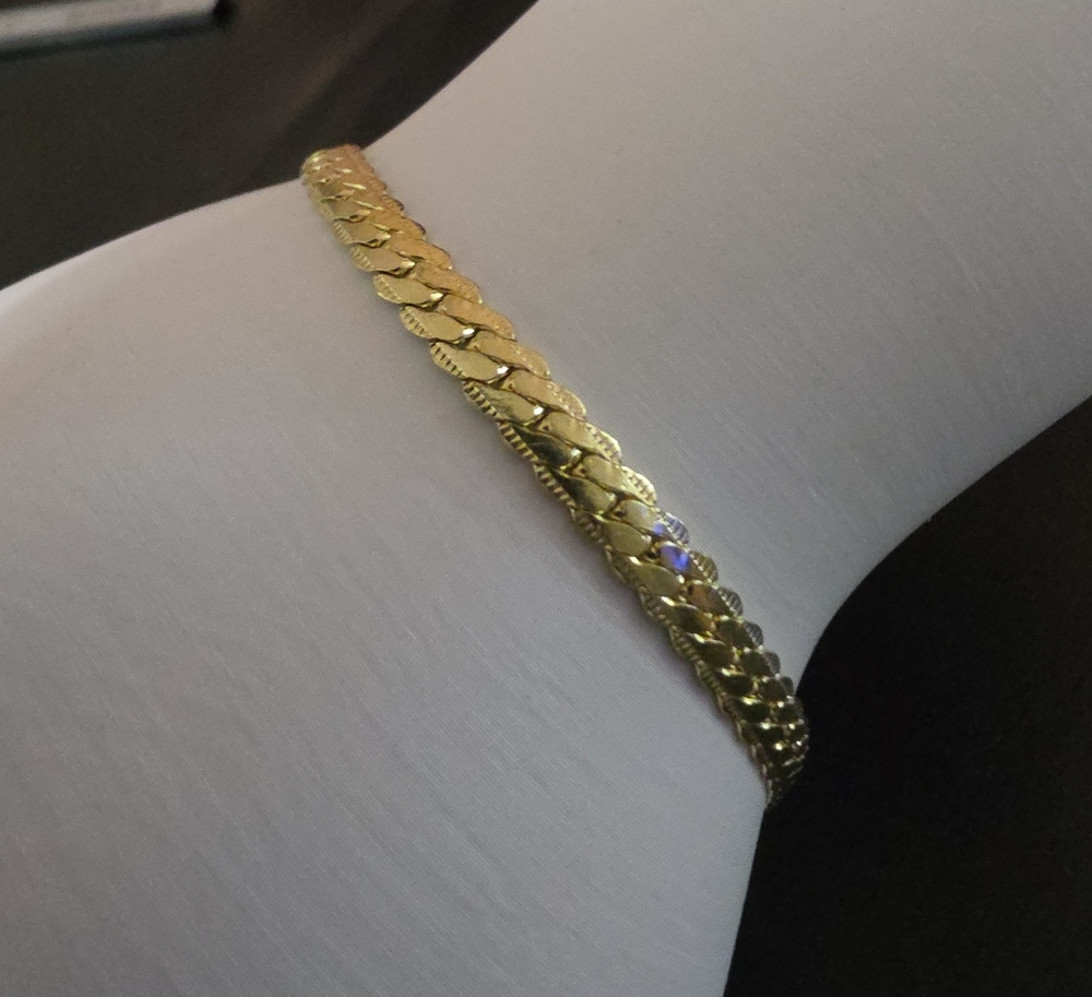 Elegant Gold Tone Miami Cuban Link Bracelet